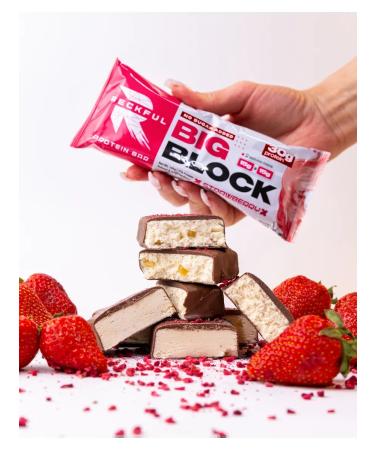 Reckful Protein bars without sugar protein with strawberries taste - Buy Online on GoSupps.com