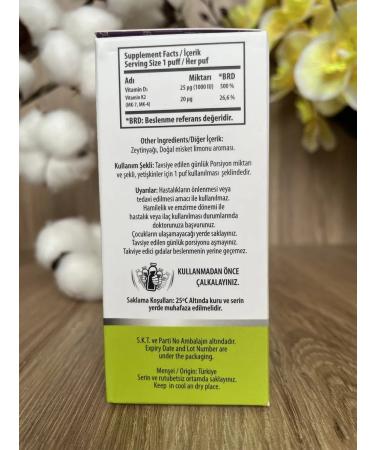 Swiss Vitamin D3K2 T rkiye spray - Buy Online on GoSupps.com