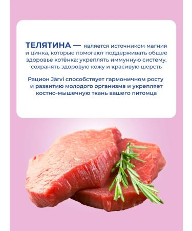 Jarvi elaman Wet food for kittens veal in sauce 85 g x 12 pcs - Buy Online on GoSupps.com