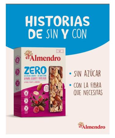 El Almendro Baton without sugar from almonds with berries and chocolate 120g - Buy Online on GoSupps.com