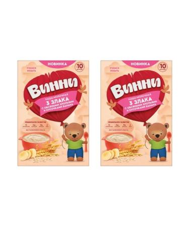 Winnie Porridge dry 3 cereals oatmeal and banana 200 g 2 pieces