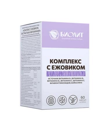biolite Ezhovik creped for memory and attention 60 capsules - Buy Online on GoSupps.com