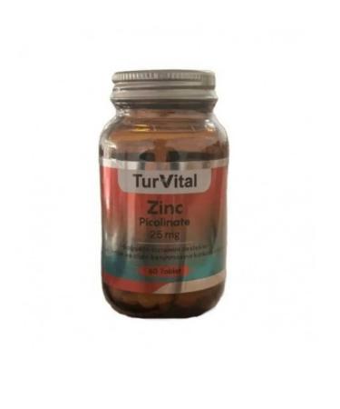 Tur Vital Turvital Zinc Picolinate 25 Mg 60 tablets - Buy Online on GoSupps.com