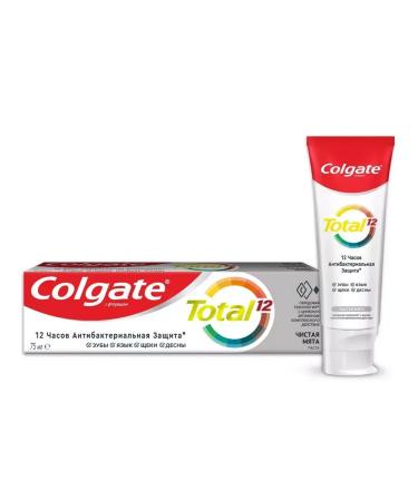 COLGATE Tooth paste Total 12 Pure peppermint 75 ml 2 pcs - Buy Online on GoSupps.com