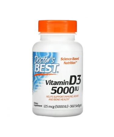 Doctor Best Doctor's Best vitamin D3 (Best Vitamin D3) 5000 IU 360pcs