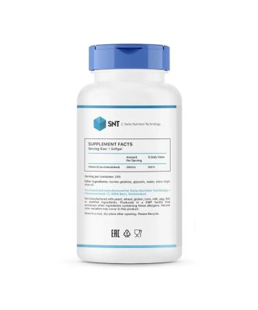 SNT Vitamin D3 Vitamin D3 2000 240 caps for teeth and bones - Buy Online on GoSupps.com