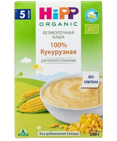 Hipp Organic corn porridge without milk - 5 months200g. -6pcs - Buy Online on GoSupps.com