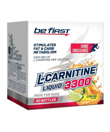 Be First L-Carnitine L-Carnitine 3300 20 AMP citrus mix