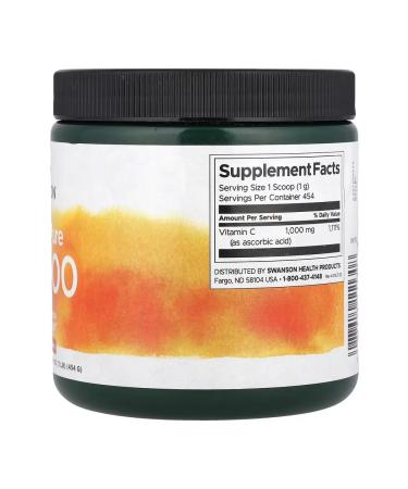 Swanson Vitamin C Vitamin C Powder 100% Pure 454 grams - Buy Online on GoSupps.com