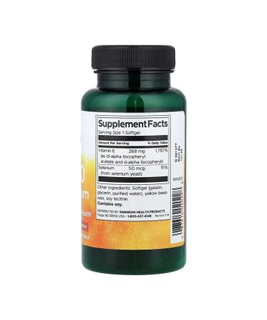 Swanson Vitamin E-400 with Selenium 400 IU 90 capsules - Buy Online on GoSupps.com