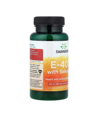 Swanson Vitamin E-400 with Selenium 400 IU 90 capsules - Buy Online on GoSupps.com
