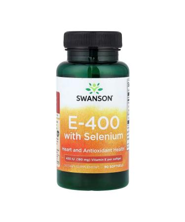 Swanson Vitamin E-400 with Selenium 400 IU 90 capsules - Buy Online on GoSupps.com