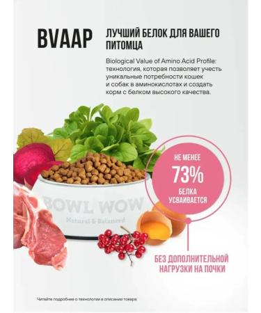 BOWL WOW Feed for sterilized lamb chicken cranberries 8kg - Buy Online on GoSupps.com