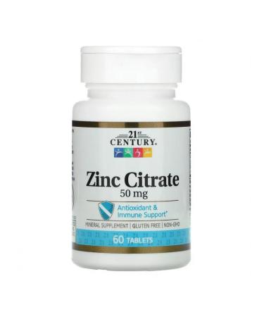 21st Century citrate zinc 50 mg 60 tablets
