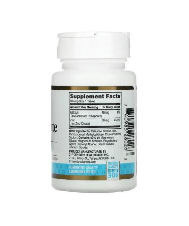 21st Century citrate zinc 50 mg 60 tablets - Buy Online on GoSupps.com
