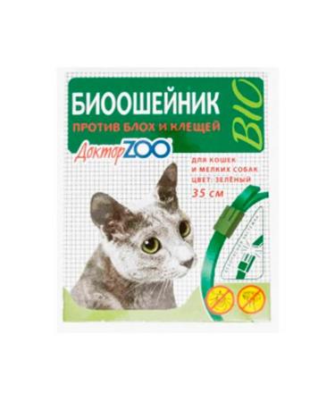 DOCTOR ZOO Collar for dogs and cats from fleas and ticks green 35 cm - Buy Online on GoSupps.com