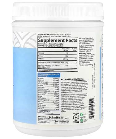 Garden of Life Collagen without taste 560g - Buy Online on GoSupps.com