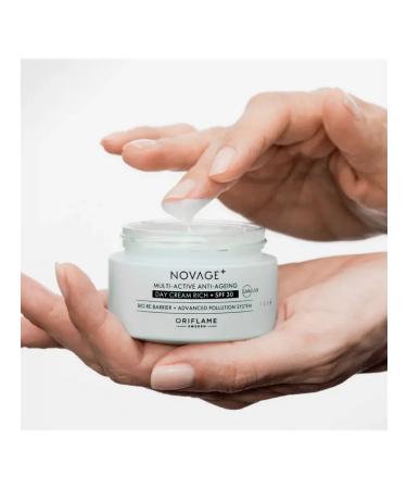 Oriflame NOVAGE Facial Cream+ anti -aging daytime with SPF 30 - Buy Online on GoSupps.com