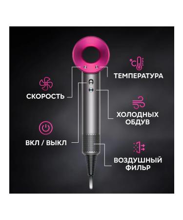 Hair hair dryer CFJ 2600 W 3 speeds 5 nozzles pink - Buy Online on GoSupps.com
