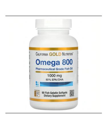 California Gold Nutrition Omega 800 fish oil in the form of triglycerides 1000 mg 90pcs