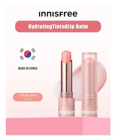 Innisfree Dewy Tint Lip Balm 1 Baby Pink