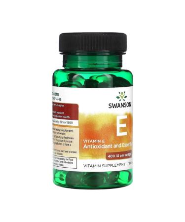 Swanson Vitamin E Natural E-400 400 IU 100 capsules - Buy Online on GoSupps.com