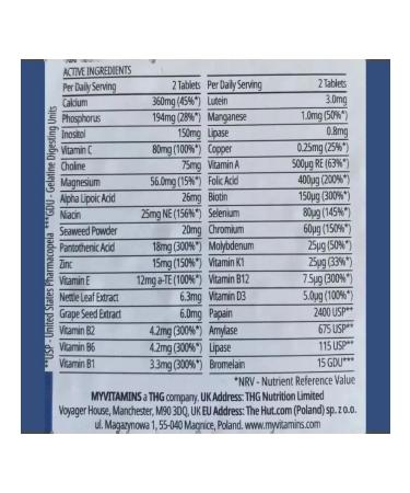 Myprotein Alpha Men Multivitamin 240 Tabs Great Britain - Buy Online on GoSupps.com