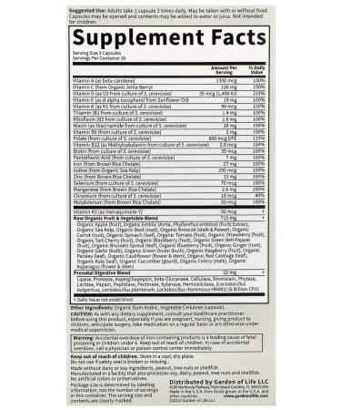 Garden of Life Vitamin Code prenatal complex 90 capsules - Buy Online on GoSupps.com