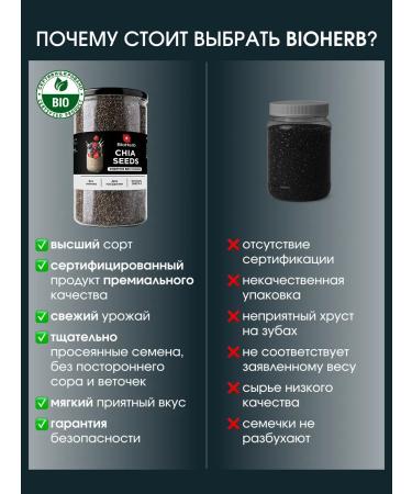 BioHerb Chia seeds for weight loss natural food 900 g - Buy Online on GoSupps.com