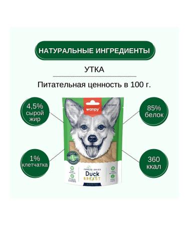 Wanpy A delicacy sublimated for dogs duck breast 40 g 2 pcs - Buy Online on GoSupps.com