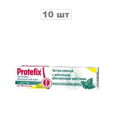 Protefix cream fixer Extra-horsepower 47g mint 10 pcs