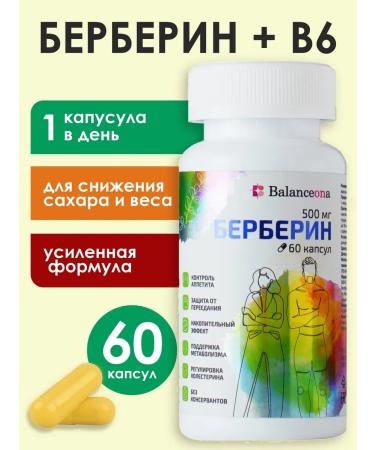 Balanceona Berberin 500 mg B6 for weight loss and health and blood vessels