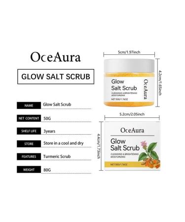 Salt scrub with turmeric (50 g moisturizing purification) - Buy Online on GoSupps.com