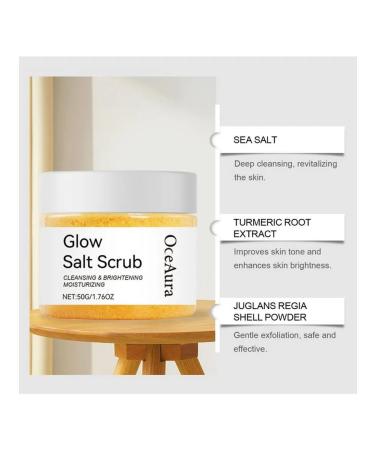 Salt scrub with turmeric (50 g moisturizing purification) - Buy Online on GoSupps.com