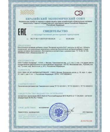 GLS pharmaceuticals Amber acid 500 mg 60 pcs - Buy Online on GoSupps.com