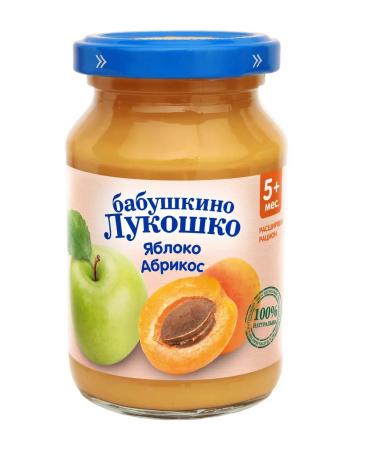 grandma's basket Puree apple apricot 5+ months 190 gr (6 pieces) - Buy Online on GoSupps.com
