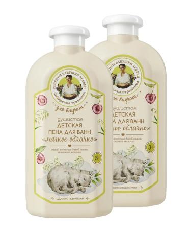 Grandma Agafia's Recipes Fragrant children's foam for baths soft cloud 3+ 500ml 2pcs