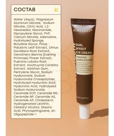 NINELESS Feature cream anti -aging from wrinkles and edema - Buy Online on GoSupps.com