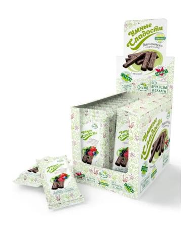 Smart Sweets Batonchiki Forest berries in glaze 20g 20 pcs - Buy Online on GoSupps.com
