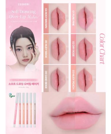 Cosnori Pure Pink Soft pencil for drawing on lips 01 - Buy Online on GoSupps.com