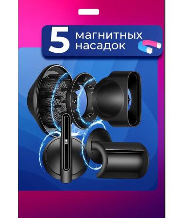 FenStayLe Professional hair hair dryer powerful with nozzles 5 in 1 - Buy Online on GoSupps.com