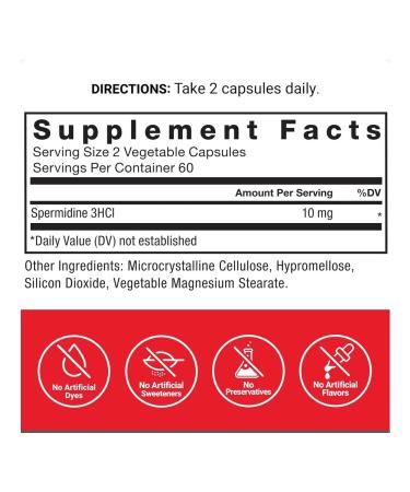 Force Factor Spermidine Spermidine antioxidant 5 mg 120 capsules - Buy Online on GoSupps.com