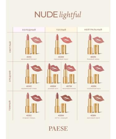 PAESE Cream lipstick Nudelightful moisturizing - tone 405 - Buy Online on GoSupps.com