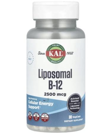 KAL Liposomal B-12 vitamin B12 2500 mg 30 capsules
