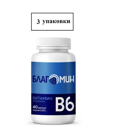 Blagomin Vitamin B6 (pyredoxin) 0.25g No. 40 3