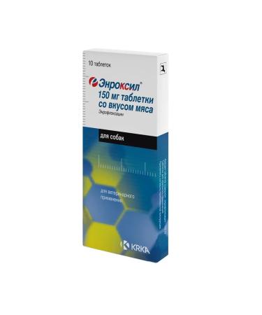 KRKA Antibiotic for dogs Enroxil 150mg No. 10 tablets