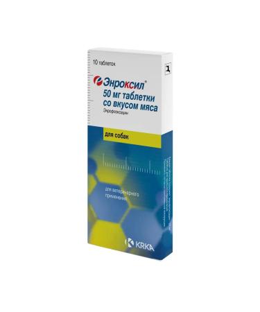 KRKA Antibiotic for dogs Enroxil 50mg No. 10 tablets