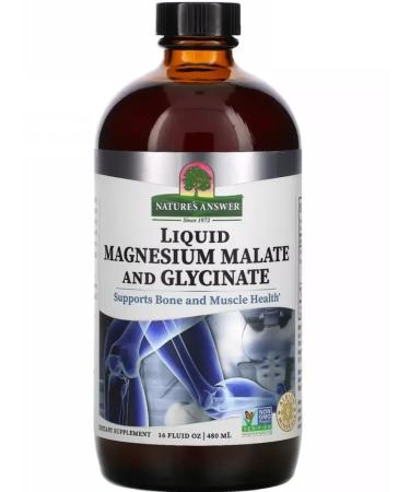 Natures Answer Malat and Glycinate of magnesium in liquid form 200 mg 480 ml
