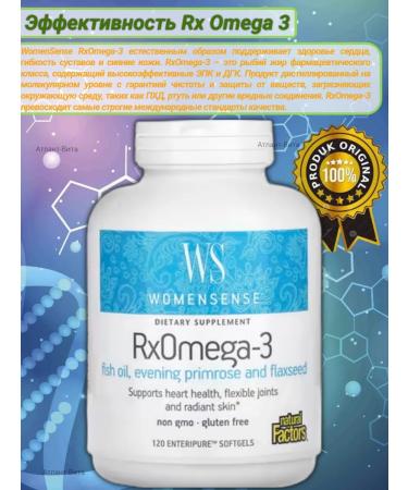 Natural Factors Womensense RXomega-3 Omega 3 Women's 120 capsules - Buy Online on GoSupps.com