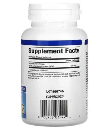 Natural Factors Berberine Berberin 500 mg 60 capsules - Buy Online on GoSupps.com